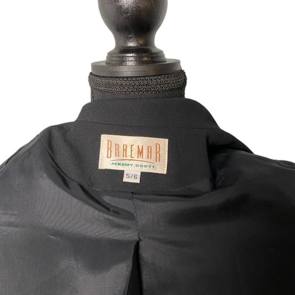 Vintage 90s Braemar Jeremy Scott Black Beaded Blazer - Picture 7 of 8